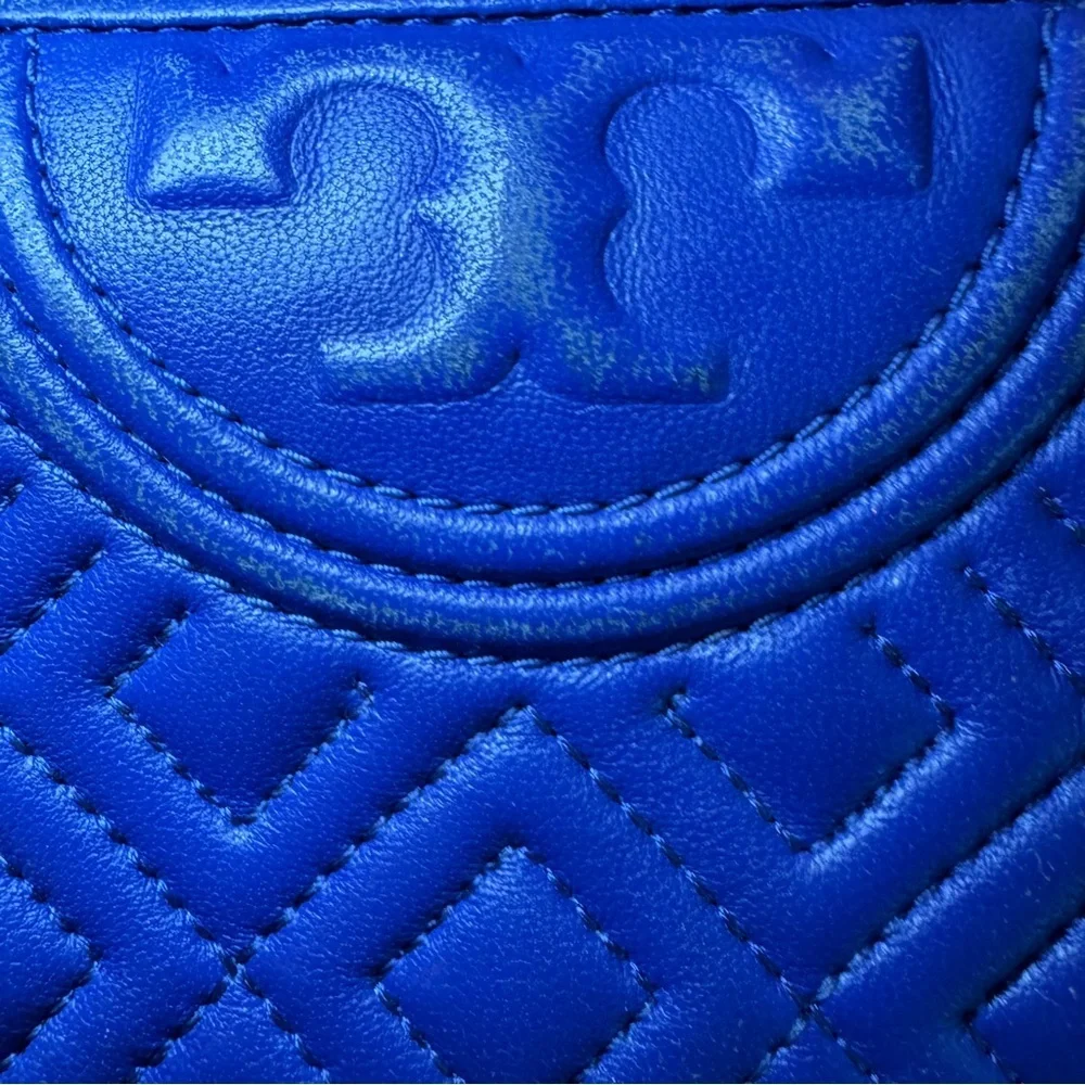 Tory Burch Fleming Soft Zip Continental Wallet in Blue